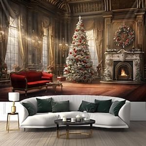 Christmas Tree Hanging Tapestry Wall Art Large Xmas Tapestry Mural Decor Photograph Backdrop Blanket Curtain Home Bedroom Living Room Decoration Lightinthebox