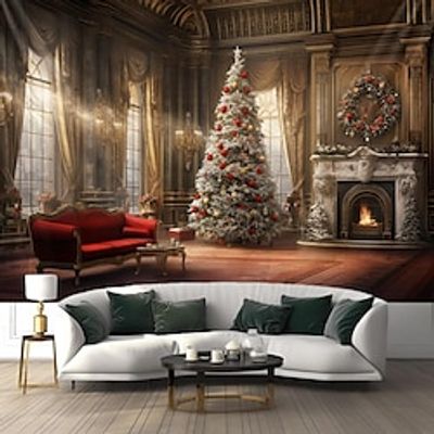Christmas Tree Hanging Tapestry Wall Art Large Xmas Tapestry Mural Decor Photograph Backdrop Blanket Curtain Home Bedroom Living Room Decoration Lightinthebox