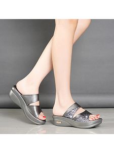 Women's Wild Fish Mouth Wedge Sandals