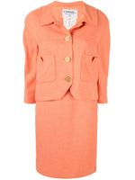 Chanel Pre-Owned CC button dress suit - PINK