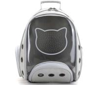 Petstranaut Backpack Bobble Cat Face Gray