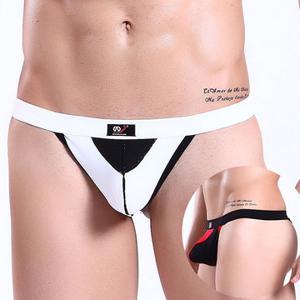 Mesh Patchwork Crotch Thongs