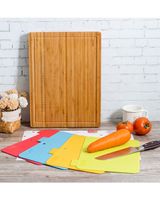 Homesmiths Bamboo Cutting Board With Plastic Board