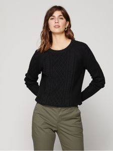Raglan Sleeve Cable-Knit Sweater