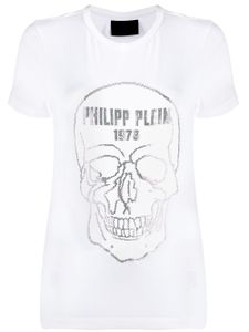 Philipp Plein rhinestone skull T-shirt - White