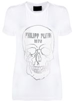 Philipp Plein rhinestone skull T-shirt - White - thumbnail