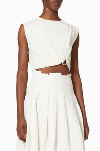 Byblos Ring Cropped Top in Linen