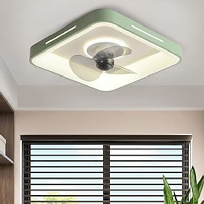 Ceiling Fan with Light Dimmable 48cm Macaron Multi-color 360 Degrees Shaking Head 6 Wind Speeds Modern Ceiling Fan for Bedroom, Living Room App  Remote Control 110-240V Lightinthebox