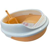 Nutrapet Small Open Cat Toilet L 32Cm x W 43Cm x H 14.3 Cm, Orange