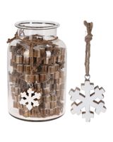 Homesmiths Christmas Snowflake Hanger in Jar White