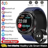 696 TK62 Smart Watch 1.42 inch Smart Band Fitness Bracelet Bluetooth ECGPPG Temperature Monitoring Pedometer Compatible with Android iOS Men Hands-Free Calls Message Reminder IP 67 47mm Watch Case Lightinthebox - thumbnail