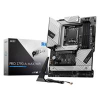 MSI PRO Z790-A MAX WIFI LGA 1700 ATX Motherboard, Intel Z790 Chipset, 4x DDR5 UDIMM 192GB Max Capacity, Wi-Fi 7 / BT v5.4, 4x M.2, 3x PCI-E x16, 1x HDMI, USB 3.2 Gen2 Type-C