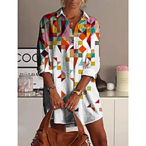 Women's Shirt Dress Knee Length Dress White Half Sleeve Solid Color Summer Casual / Daily 2021 S M L XL XXL XXXL miniinthebox