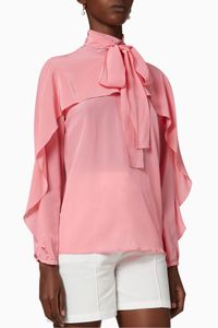 Frill Silk Blouse Frill Silk Blouse