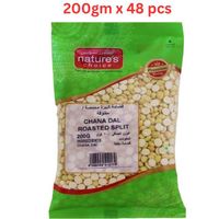 Natures Choice Chana Dal Roasted 200gm Split Pack Of 48 (UAE Delivery Only)