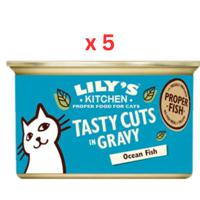 Lily's Kitchen Tasty Cuts Ocean Fish Wet Cat Food 85G Pack Of 5 - thumbnail