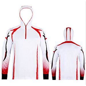 CAWANFLY Men's Hoodie Jacket Fishing Jacket Outdoor Long Sleeve UPF50 UV Protection Quick Dry Waterproof Zipper Lightweight Jacket Top Autumn / Fall Spring Summer Athleisure Fishing Camping  Hiking miniinthebox
