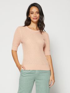 Elbow Sleeve Pointelle Sweater