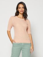 Elbow Sleeve Pointelle Sweater - thumbnail