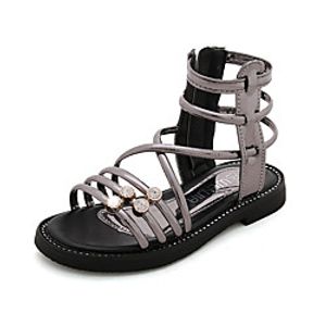 Girls' Sandals Dress Shoes Princess Shoes Rubber Little Kids(4-7ys) Big Kids(7years ) Flower Event  Party Daily Beading Pink Gold Gray Summer Lightinthebox