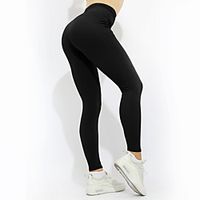 Women's Casual  Sporty Athleisure Tights Leggings Side Pockets Full Length Pants Leisure Sports Yoga Stretchy Plain Comfort Mid Waist Black Pink Light gray Dark Gray Red S M L Lightinthebox - thumbnail