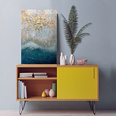 Oil Painting Handmade Hand Painted Wall Art Sea Beach Landscpe Home Decoration Décor Stretched Frame Ready to Hang miniinthebox