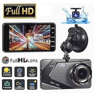 1080P 4inch HD Screen Car Dashcam G-sensor Motion Detection Loop Recording Night Vision Car Camera Car Driving Recorder Automobile Vehicle Dashboard Camera miniinthebox