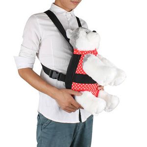 Pet Chest Bag Go Out Portable Dog Red and Black Polka-dot Print Pet Backpack Shoulder Bag