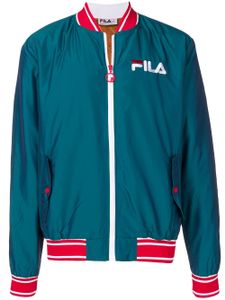 Fila logo embroidered bomber jacket - Blue