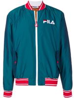 Fila logo embroidered bomber jacket - Blue - thumbnail