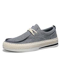 Men's Sneakers Casual Outdoor Daily Cloth Breathable Comfortable Lace-up Blue Beige Gray Summer Lightinthebox