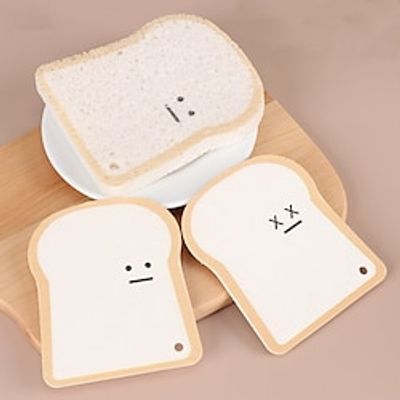 Wash Dishes With Wood Pulp Cotton Wipe Cartoons With Toast Compress Wood Pulp Cotton Brush Pots With Kitchen Cleaning Cloth Natural Wood Pulp Sponge Lightinthebox
