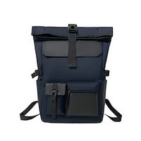 Men's Backpack Functional Backpack School Traveling Geometric Oxford Cloth Large Capacity Waterproof Zipper Black Dark Blue miniinthebox - thumbnail