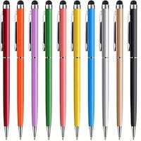 10pcs 2 In-1 Stylus Pens For Touch Screens Ballpoint Pen miniinthebox