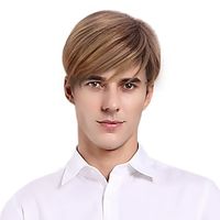 Blonde Mens Wigs Short Straight Layer Wigs for Men Natural Synthetic Hair Wig for Man Men Guy Cosplay Anime Party Costume Anime Men's Wig Lightinthebox - thumbnail