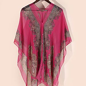 Women's Women's Shawls  Wraps Holiday Multi-color Scarf Color Block Lightinthebox