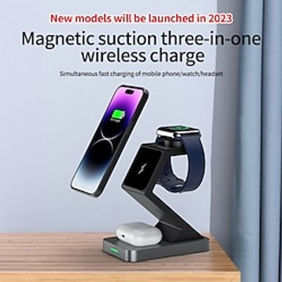 Wireless Charger 15 W Output Power Wireless Charging Station CE Certified Fast Wireless Charging MagSafe Magnetic For Compatible with any wireless charging enabled devices Lightinthebox