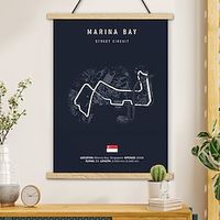 Nordic Poster Aesthetic Motorsport Race Picture Posters With Hanger Wall Art Canvas Prints Painting Home Decoration Dcor Rolled Canvas No Frame miniinthebox