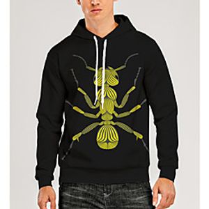 Men's Pullover Hoodie Sweatshirt Animal Patterned Graphic 3D Print Hooded Daily 3D Print 3D Print Casual Hoodies Sweatshirts  Long Sleeve Black miniinthebox
