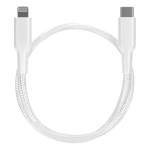 Powerology Braided USB-C Lightning Data & Fast Charge 30cm/0.98ft - White