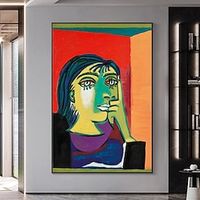 Mintura Handmade Pablo Picasso Famous Oil Paintings On Canvas Home Decoration Modern Wall Art Abstract Portrait Picture For Home Decor Rolled Frameless Unstretched Painting Lightinthebox