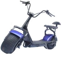Megastar Megawheels City Coco Harley Metallic 60V Electric Scooter Motorcycle With Fat Tyres & Double Seats, Blue - coco2BLUE (UAE Delivery Only)