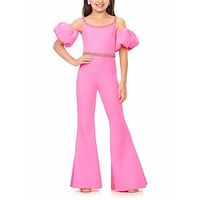 Jumpsuits Floor Length Flower Girl Dress Birthday Girls Cute Prom Dress Sequined with Sash  Ribbon Disco Fit 3-16 Years Lightinthebox - thumbnail