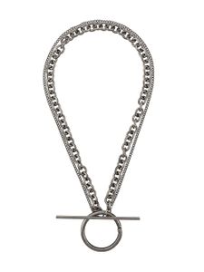 Ann Demeulemeester lock hoop necklace - SILVER
