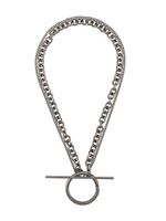 Ann Demeulemeester lock hoop necklace - SILVER - thumbnail