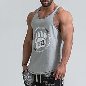 men's tank tops dry fit basic casual muscle workout bodybuilding fitness gym athletic t-shirts black grey red miniinthebox