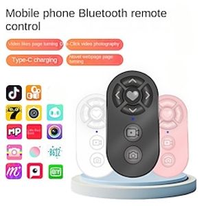 Portable Phone Camera Shutter Remote Control Play Pause Music Image Reading with Lanyard Multifunction Selfie Button Clicker Lightinthebox