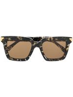 Bottega Veneta Eyewear tortoiseshell-effect square sunglasses - Black - thumbnail