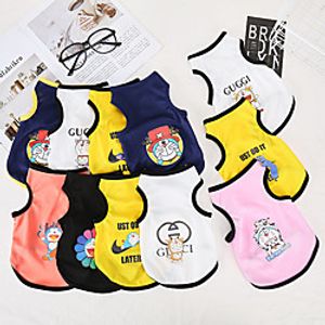 Dog Cat Vest Elegant Adorable Cute Dailywear Casual  Daily Dog Clothes Puppy Clothes Dog Outfits Breathable White Yellow Blue Costume for Girl and Boy Dog Polyster XS S M L XL XXL Lightinthebox