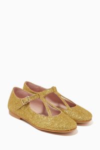 Simone Ballerinas in Metallic Leather